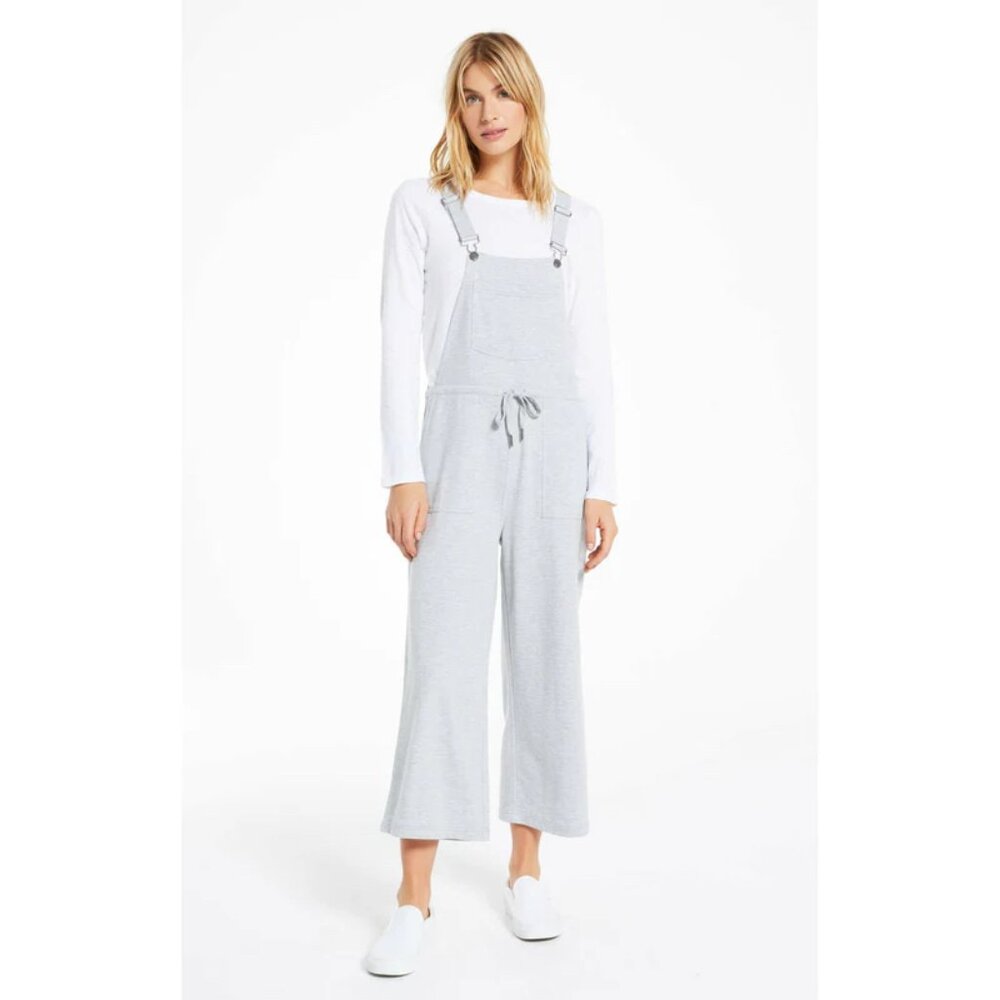 Z Supply cinched waist wide leg overalls